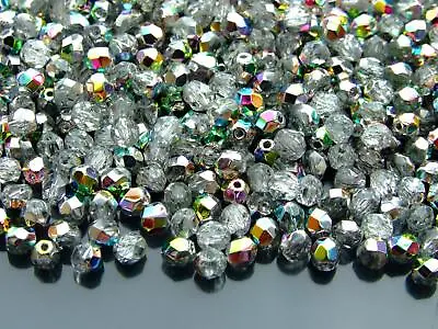 Buy 120+ Pieces Czech Glass 4mm Fire Polished Facelet Beads Jewelry Making 84 Colors • 3.50£