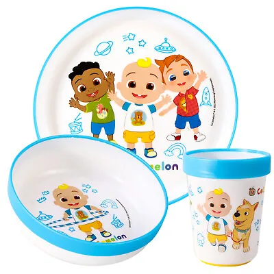 Buy Cocomelon 3pcs Bicolor Kids Dinner Tableware Set Plate, Bowl & Tumbler • 12.99£