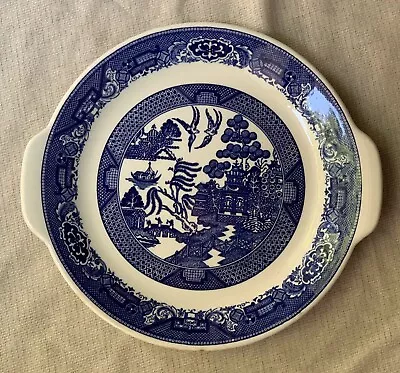 Buy Blue Willow Ware By Royal China 10 3/8” Cake Plate With Handles • 12.34£