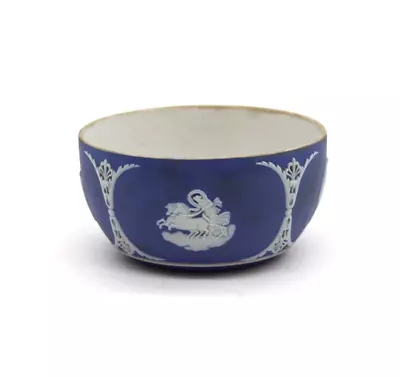 Buy WEDGWOOD Antique Mid 19th Century Jasperware Cobalt Blue Sugar Bowl 1800s 11cm • 19.99£