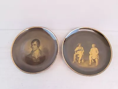 Buy Antique Ridgway Brown Glazed Decorative Pottery Collector Plates X2 • 11.52£