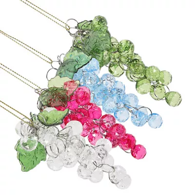 Buy 4pcs Artificial Glass Grapes Cluster Decoration For Christmas Tree & Kitchen- • 11.69£