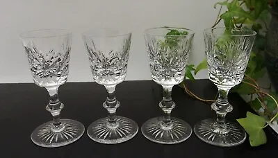 Buy Four Edinburgh Crystal Star Of Edinburgh Pattern Cordial Liqueur Glasses • 20£