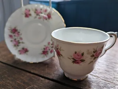 Buy Royal Worcester/Colclough Bone China Cup And Saucer Floral Rose Pattern V.pretty • 12£