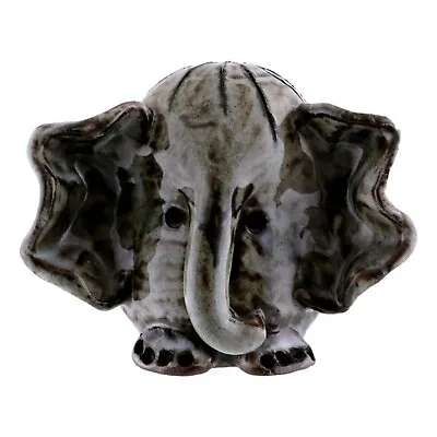 Buy BRIGLIN Pottery Stylised ELEPHANT Figure Manganese Oxide Glaze 3 1/4  Tall • 30£
