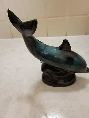 Buy Vintage Canadian Blue Mountain Pottery BMP Jumping Dolphin Figurine BOXED • 14.99£