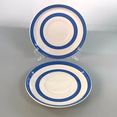 Buy T G Green Blue White Cornishware Saucers Judith Onions Target Back Stamp 60-70's • 9.99£