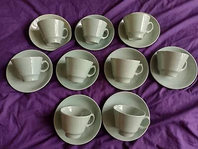 Buy X 9 Wood's Ware Beryl Tea Cups And Saucers • 15£