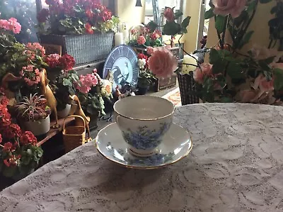 Buy Royal Vale Blue Floral Forget-Me-Not Tea Cup And Saucer Fine Bone China England  • 14.18£