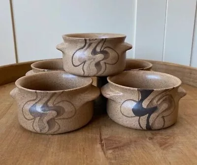 Buy SCOTTISH POTTERY Set Of 5 Soup Bowls By Barbara Davidson River Design Farmhouse • 25£