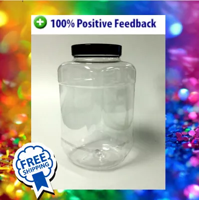 Buy Large Square Plastic Jar 4.5 Ltr  Wedding Party Sweet Buffet Candy Food Grade • 7.79£
