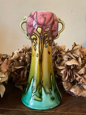 Buy Minton, Twin Handled Tube Lined Secessionist Vase,  Circa 1905. • 250£
