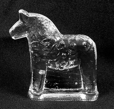 Buy Beautiful Scandinavian Sweden Lindshammar Art Glass Dala Horse • 24.99£