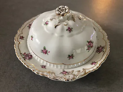 Buy John Maddock And Sons England Alsager Roses Rose - LIDDED BUTTER DISH • 28.45£