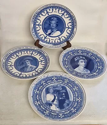 Buy Set Of 4 Wedgwood Daily Mail Queens Ware Commemorative Plates • 10£