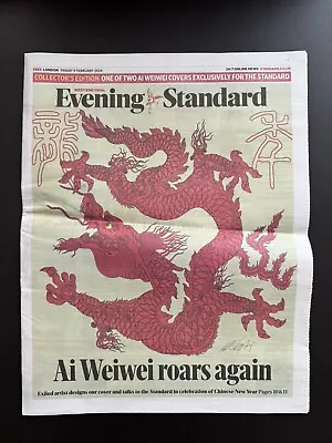 Buy Ai  Weiwei Evening Standard Newspaper - 9/2/24 - Limited Edition • 6.99£