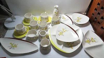 Buy Vintage Carlton Ware Hand Painted Mimosa Patterned • 4.90£