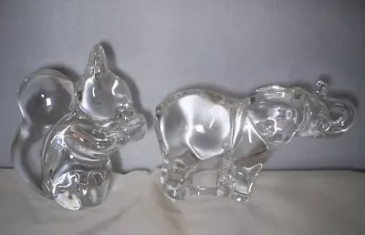 Buy 2 X Villeroy & Boch SQUIRREL And ELEPHANT Glass Crystal Animal Figures • 14.99£