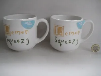 Buy 2 X JAMIE OLIVER LEMON SQUEEZY DESIGN 5 A DAY TEA COFFEE MUGS MADE IN ENGLAND • 24.99£
