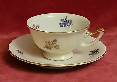 Buy Atq Thomas Bavaria Germany Floral Gold Trim Porcelain Cup & Saucer Set 1939- • 37.46£