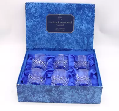 Buy DOULTON INTERNATIONAL CRYSTAL Danielle 6 X Rummer Whisky Tumbler Glasses In Box • 4.99£