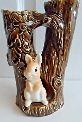 Buy Sylvac 4243 Woodland Twin Vase With Rabbit, Bunny Branches Collect, Decor Retro • 12.50£