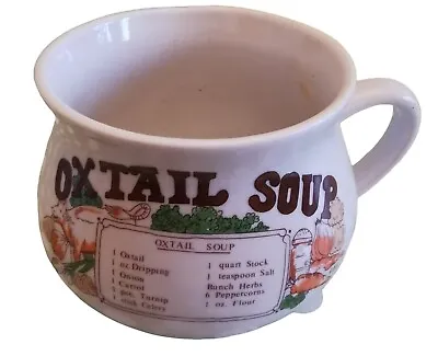 Buy Oxtail Soup Mug Vintage Retro Ceramic Mug Recipe Bowl Great Christmas Gift • 6.99£
