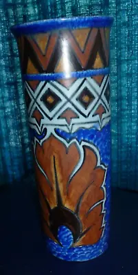 Buy Art Deco - Clews Chameleon Ware Blue Flame 22cm - Straight Vase • 79.99£