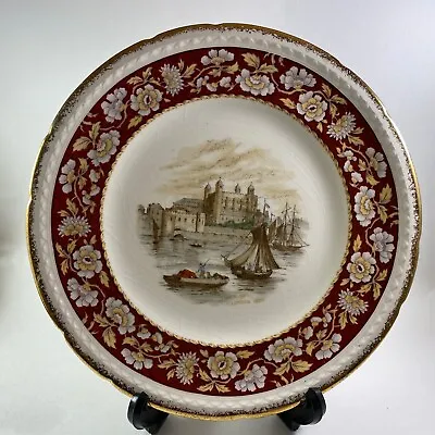 Buy Swinnertons Staffordshire Majestic Vellum 10  Plate The Pool London 1830 • 14.39£