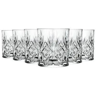 Buy 6x RCR Crystal 340ml Melodia Whisky Glasses Whiskey Tumbler Glassware Gift Set • 21£