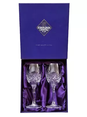 Buy Edinburgh Crystal Finest Quality Crystal Wine Glasses - Set Of 2 In Original Box • 25£