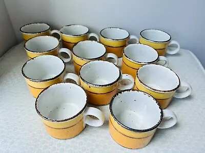 Buy 12 Twelve Vintage STONEHENGE MIDWINTER SUN Set Mugs Cups WEDGEWOOD MCM England • 149.84£