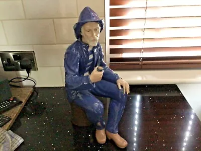 Buy Retired Large Lladro Spain 14.5  Nao Figure - 262 Old Sailor Fisherman With Pipe • 325£