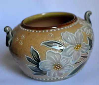 Buy Doulton Slaters Patent Sugar Bowl Tubeline Flowers With Two Handles • 22£