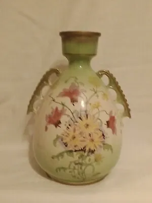 Buy Art Nouveau Chelsea Royal Pottery H&G Burslem Twin Handled Floral Vase • 9.95£