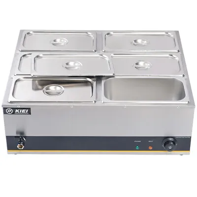 Buy Catering Buffet Server Food Warmer 4/6 Hot Plate Pan Stainless Steel Restaurant • 169.95£