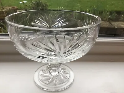 Buy Large Royal Doulton Cut Glass Lead Crystal Centre Piece Fruit Pedestal Bowl • 5.99£