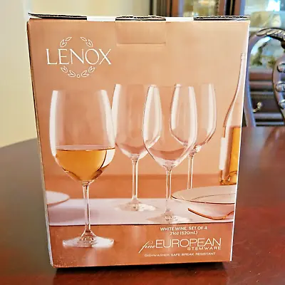 Buy Lenox European Wine Glasses Goblets Stemware 24oz Set Of 3 New In Box • 9.59£