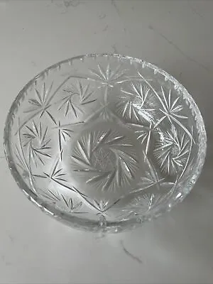 Buy Very High Quality Heavy Vintage Bohemian Cut Crystal Glass Fruit Bowl . • 14.50£