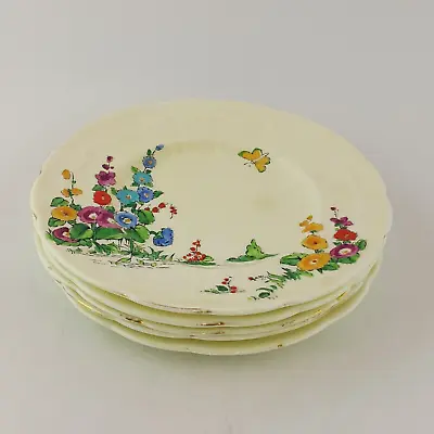 Buy Crown Staffordshire - Set Of 5 Poppy Floral Side Plates - 8501 O/A • 36£