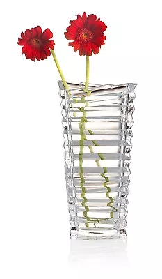 Buy Crystal Look Heavy Glass Bouquet Flower Vase Holder Home Table Elegant Decor • 9.99£