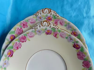 Buy Adderley Ware 2 X Cake Plates Serving Rosie Pink Peony Rose 10.5  Beautiful A828 • 34.99£