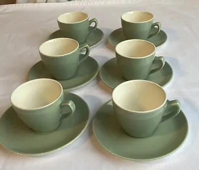 Buy VINTAGE 6x CUPs & SAUCERs MADE IN ENGLAND 1 George Clews Espresso Coffee Small • 19£