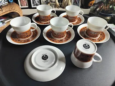 Buy A Set Of Six Vintage Noritake Younger Image Dominica Tea/Coffee Cup And Saucers  • 80£