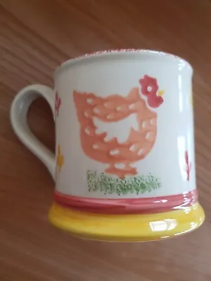 Buy Laura Ashley Mug Hand Painted Hen Chicken Made In England Vintage 1995 • 11.50£