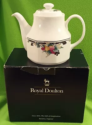 Buy Vintage Royal Doulton Teapot With Autumn's Glory Pattern. Unused. Original Box • 0.99£
