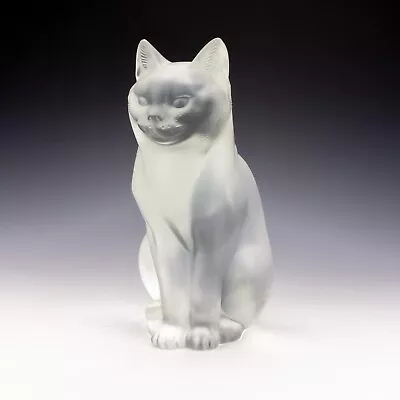 Buy Vintage Lalique Glass - Large Frosted Glass Cat Figure • 218£