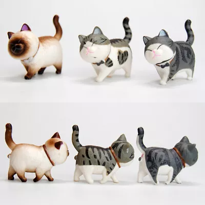 Buy Set Of 9 PVC Cats Figurines Kitten Figures Dolls Ornaments Home Furnishings • 11.53£