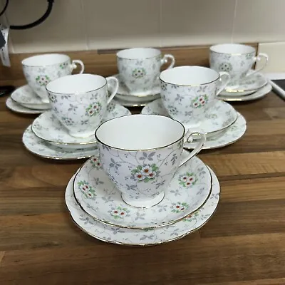 Buy Royal Grafton Bone China  Hand Finished Floral 18 Pc Vintage Tea Set. • 14.99£