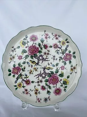 Buy CHINESE ROSE James Kent Old Foley England 10 3/4” D. Cake Plate (2 Birds) • 19.27£